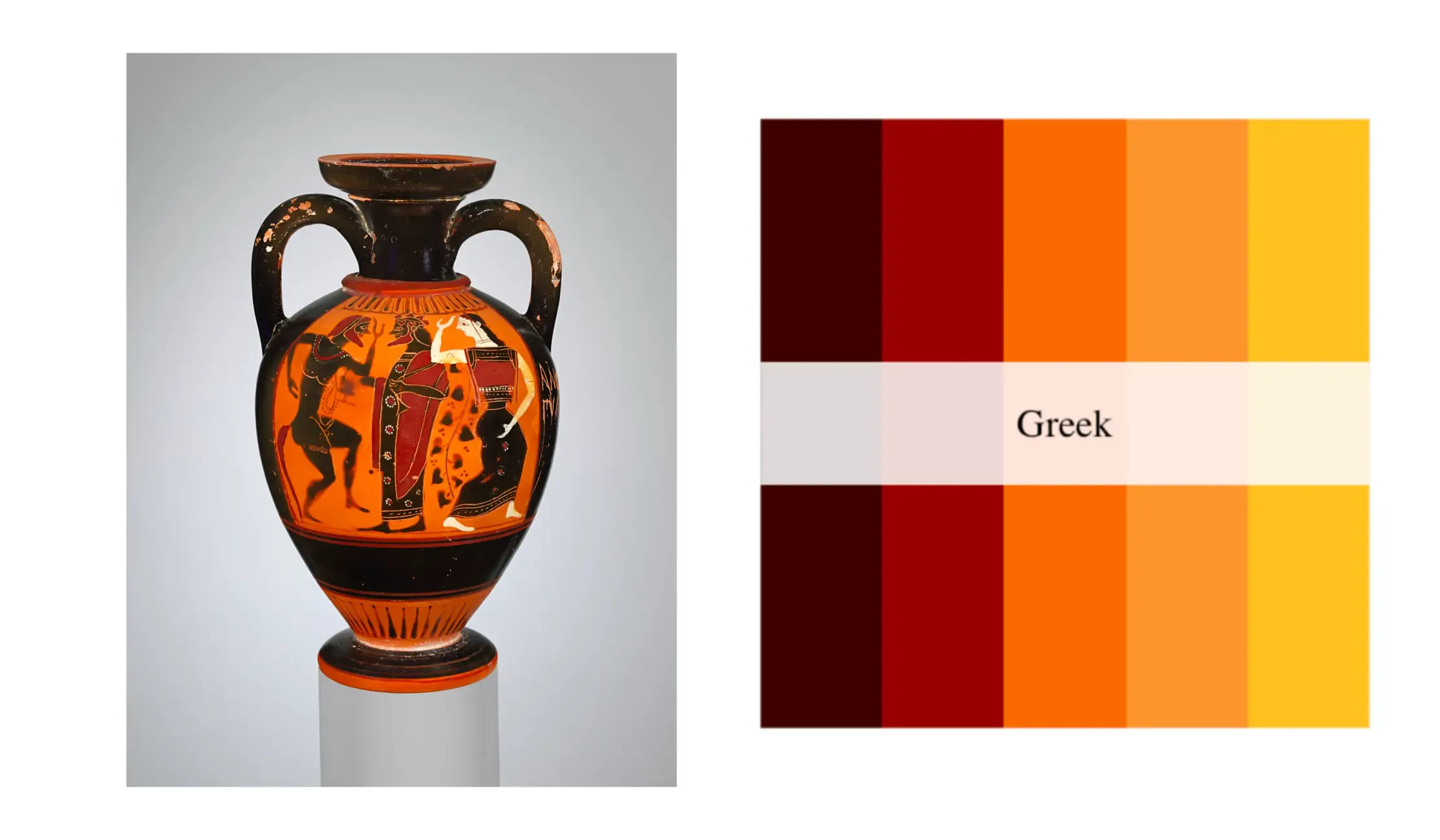 Greek color palette used for the render